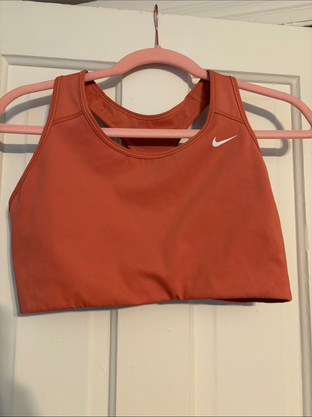 Nike Coral-Orange Racerback Sports Bra